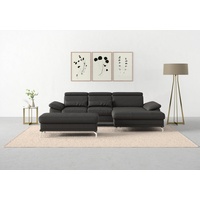 sit&more Ecksofa Cabrio, mit Sitztiefen- und Armteilverstellung sowie Federkern, 2 Nierenkissen, braun