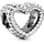 Pandora Offenes Metallperlen Herz Silber 797516