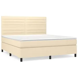 vidaXL Boxspringbett 160 x 200 cm Creme