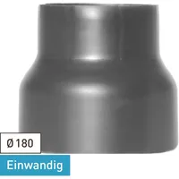 raik Ofenrohr Reduzierung 180mm - 150mm Stahlblech grau