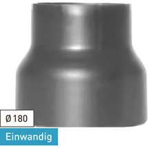 raik Ofenrohr Reduzierung 180mm - 150mm Stahlblech grau