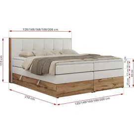 MKS Meble ALBERO 1 KING 160 x 200 cm H3 Weiß