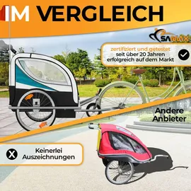 SAMAX 360° drehbarer 2in1 Jogger Silver Frame blau/silber