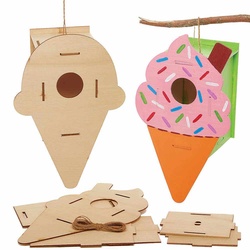 Vogelhaus "Eis" aus Holz (pro Set 2) Basteln mit Holz