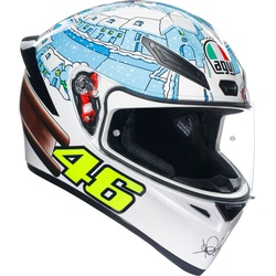 AGV K-1 S Winter Test 2017 Helm, weiss-blau, Größe XS für Männer
