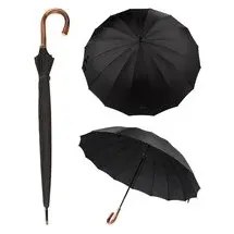 Bugatti Herren Regenschirm schwarz, schwarz, NOS