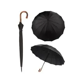Bugatti Herren Regenschirm schwarz, schwarz, NOS