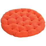 LZTENRETO Große Bodenkissen,Rund Leinen Futon-Kissen Japanischer Stil Getuftet Boden-Kissen Meditations-Kissen für das Sitzen auf dem Boden Fenster-Kissen für Yoga Sofa Balkon (Orange,65x65x10cm)