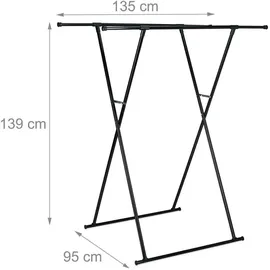 Relaxdays Herrendiener ausziehbar Schwarz