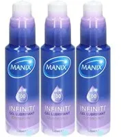 Manix infiniti gel lubrifiant silicone Lubrifiant(S) 3x100 ml