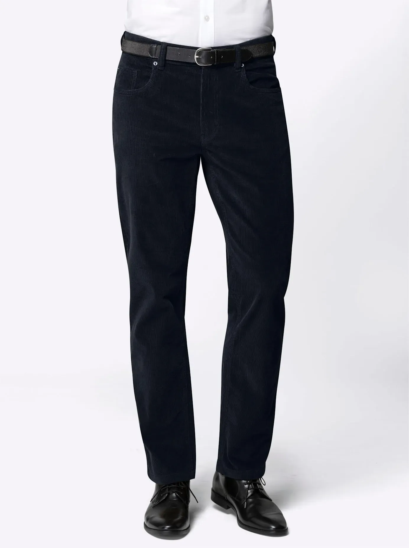 Cordhose CLASSIC, Herren, Gr. 46, Normalgrößen, blau (marine), 98% Baumwolle, 2% Elasthan, unifarben, lang, Hosen Cordhose