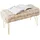 Zedelmaier Sitzhocker Ottoman Samt 70 x 38 x 41,5 cm Beige