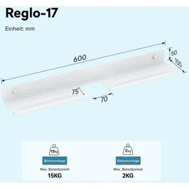 doporro Waschbecken Ablage 60 cm über dem Wasserhahn, Badezimmer Regal Montage mit oder ohne Bohren, Waschbecken-Wasserhahn-Organizer, Spülbecken Organizer & Duschablage, Sandweiß Reglo-17