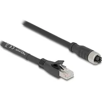 DeLock M12 Kabel X-kodiert 8 Pin Buchse zu RJ45