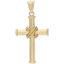 Ketten-Anhänger FIRETTI "Schmuck Geschenk Gold 375 Kreuz Halsschmuck Anhänger Halskette", gold (gelbgoldfarben), Schmuckanhänger, Damen, Gelbgold 375, 1,12 g