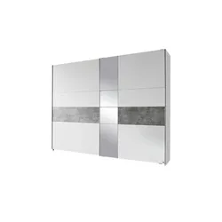 Schwebetürenschrank   Korbach ¦ weiß ¦ Maße (cm): B: 261 H: 210 T: 59.0