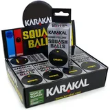 12 Squashbälle Karakal Point Gelb schwarz No Size