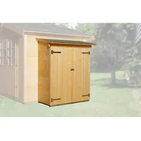 Weka Anbauschrank Lasiert 65 x 128cm für Weka Gartenhäuser mit Wandstärke 19 und 21mm