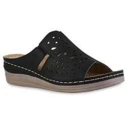 Damen Komfort Sandalen in Schwarz