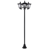 Outsunny Solar Gartenleuchte mit 3 Lampen 51,5 x 182,5 cm schwarz