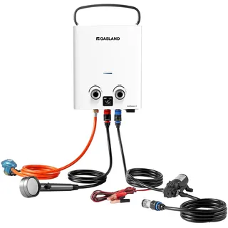 GASLAND Go Shower G5 Pro Gas-Durchlauferhitzer, Propan (37 mbar)/Butan (28-30 mbar) Wassererhitzer für den Außenbereich mit 4.3L/min Pumpe, Warmwasserdusche für den Campinggebrauch