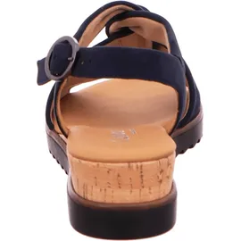 Gabor Damen Keilsandalen, Frauen Sandalen,Moderate Mehrweite (G),offene schuhe,strandschuhe,keilsandaletten,blue (Kork/schw.),39 EU / 6 UK - 39 EU