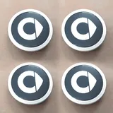 LIPPSY Nabendeckel 4 STÜCKE 59mm für Smart 451 453 Car Rad Center Hub Cap Auto Styling Felgen Abdeckung Badge Emblem Aufkleber Radnabenkappen