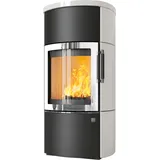 Kaminofen HARK 44-5.2 GT ECOplus 8 kW - Ofenkacheln: Creme-Weiß - Korpus: graphit/verchromt