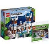 Lego Minecraft Set: Der Eispalast (21186) + Die Tropfsteinhöhle (30647), Bauspielzeug für Kinder