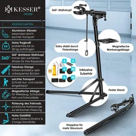 Kesser Fahrradmontageständer Profi Aluminium 360° drehbar schwarz