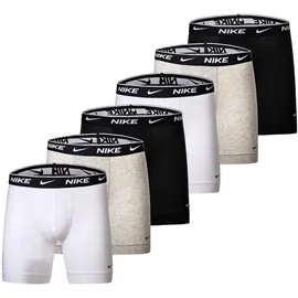 Nike Boxershorts Cotton Stretch Weiß/Grau/Schwarz M 6er Pack