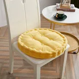 2er Set Stuhlkissen, Sitzkissen 40 * 40cm für Indoor und Outdoor, Bodenkissen, aus 100% Baumwolle Polsterung Steppkissen/Bodenkissen, Festes Bodenkissen,Yogakissen, Haustierbett, Gänsegelb