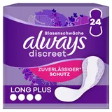 Always Discreet Inkontinenz-Slipeinlagen Long Plus (24 Binden) für Damen, starker Schutz, den Sie kaum spüren