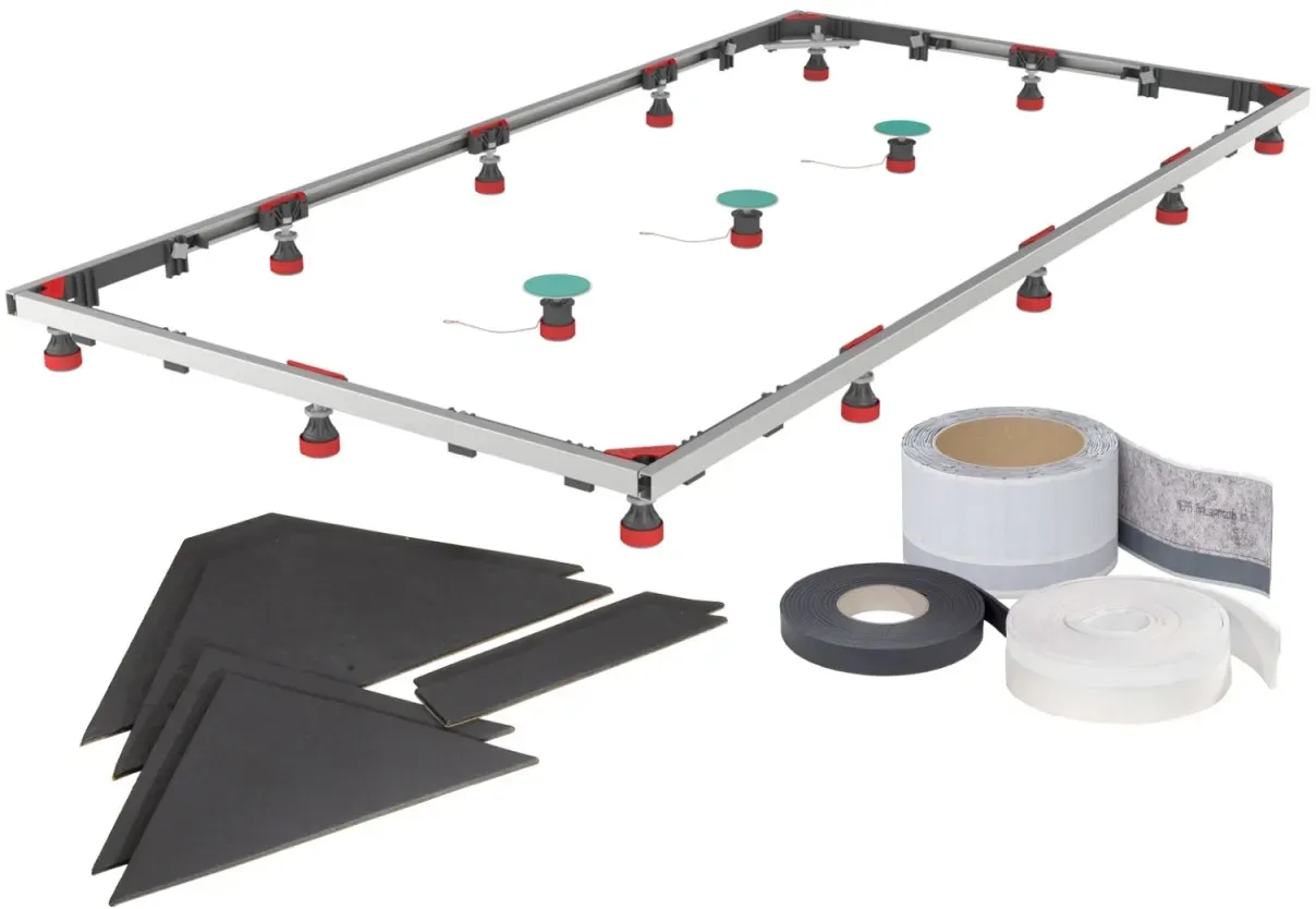 Mepa Duschwannen-Set Montagerahmen SF XL 3S+ Universal für Stahl-Duschwannen, 182135 182135