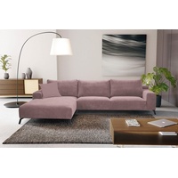 WERK2 Ecksofa WERK2 Faro Sofas Gr. B/H/T: 312 cm x 85 cm x 190 cm, Cord, Recamiere links, rosa (rose) Ecksofas