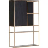 GUTMANN FACTORY Vitrine Porto 105 x 35 x 160 cm Schwarz/Gold