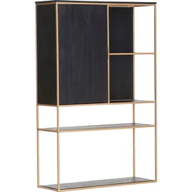 GUTMANN FACTORY Vitrine Porto 105 x 35 x 160 cm Schwarz/Gold