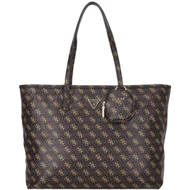 GUESS Shopper Power Play Large Tech Tote brown logo