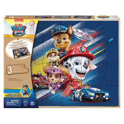 SPIN MASTER Paw Patrol Movie Holzpuzzle 3er-Set Puzzle Mehrfarbig