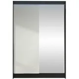 Mirjan24 Schiebetürenschrank Lino I 2-türig 200 x 210 x 60 cm Schwarz/Weiß