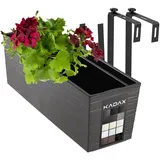 Kadax Blumenkasten 18 x 56 x 19,5 cm Grafit