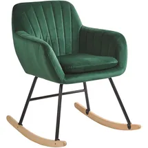 Beliani Schaukelsessel LIARUM Samtstoff 60 x 82 x 74 cm Grün