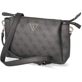 GUESS Handtasche NOELLE Tri Compartment Coal Logo - Schwarz
