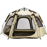 Qunature Wurfzelt Campingzelt 2 Personen Pop-Up Zelt Wasserdicht Winddicht Faltzelt mit Abnehmbarer, Automatisches Schnellaufbauzelt, Khaki - Grün