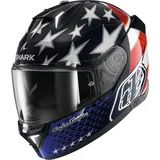 Shark Skwal i3 US Flag Helm, schwarz-weiss-rot-blau, Größe 2XL für Männer