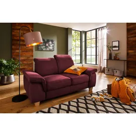 Home Affaire 2-Sitzer HOME AFFAIRE "Dalia", rot (bordeaux), B:173cm T:96cm, Luxus-Microfaser Florence (100% Polyester);Luxus-Microfaser weich (90% Polyester, 10% Polyamid);Webstoff (100% Polyester), Sofas, mit Federkernpolsterung, wahlweise auch mit