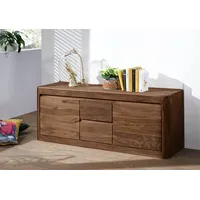 Massivmoebel24 TV-Board Sheesham 147x40x58 smoked cherry gebeizt TORONTO 100