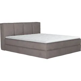 LeGer Home by Lena Gercke Boxspringbett "Addyson", grau (stone), B:190cm L:230cm, 100% Polyester, LEGER HOME BY LENA GERCKE, Komplettbetten, Boxspringbett, Boxspringbett inkl. Topper, 2 Matratzen