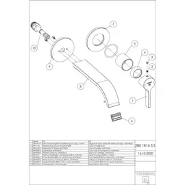 Steinberg 280 Einhandmischer Schwarz Matt