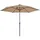 vidaXL Sonnenschirm mit LED-Leuchten Ø 300 cm taupe 44512